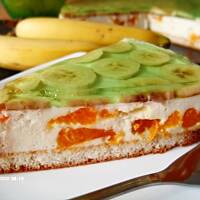 Sernik na zimno z białą czekoladą i owocami