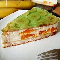 Sernik na zimno z białą czekoladą i owocami