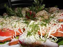 Fot. msewka, Przekąska z wędzonym kurczakiem.