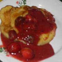 Placuszki serowe z a'la kremem a raczej  z sosem