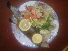 Fot. Kolorowa75, pstrag pieczony z natką pietruszki