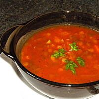 zupa z soczewicy i pomidorów wg Anes