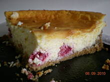 Fot. kasia1977, Sernik z biala czekolada i malinami