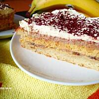 Ciasto z kremem toffi i bananami