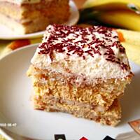 Ciasto z kremem toffi i bananami