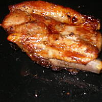 Żeberka czosnkowo miodowe