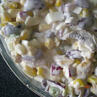 Salatka z kurczakiem z fasola