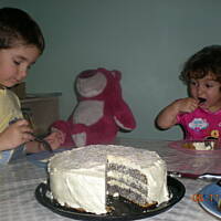 Tort makowy z kremem z bialej czekolady