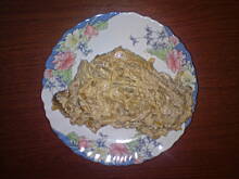 Fot. Kolorowa75, schab z pieczarkami pieczony w śmietanie