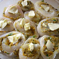 Roladki rybne z grzybami