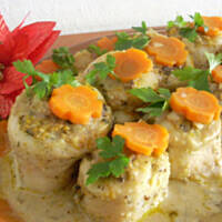 Roladki rybne z grzybami