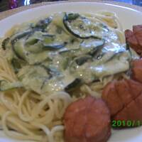 Spaghetti z sosem z cukini i selera wg skopolendry