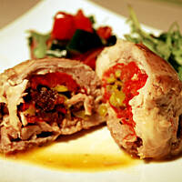 Roladki z papryką i oliwkami