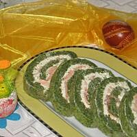 Szpinakowa rolada z łososiem