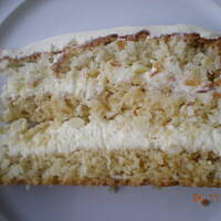 Tort kokosowy z kremem z mascarpone