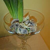 Sałatka z pieczarek i pora na przyjęcie