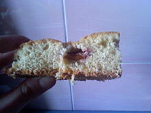 Fot. widelec, Ciasto z zamrożonym śliwkami