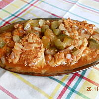 Śledzie opiekane w sosie