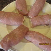 Kotlety schabowe nadziewane białą kiełbasą