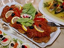 Fot. niebieska-różyczka, Mintaj smażony z warzywami i melonem