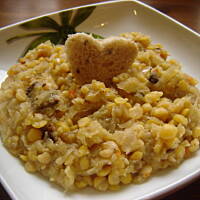 Kapusta z grochem i grzybami