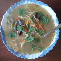 zupa grzybowa na wędzonym boczku