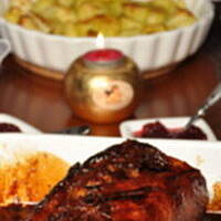 Schab pieczony faszerowany figami