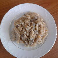 Kapusta kiszona, zasmażana z kaszą jęczmienną i grzybami