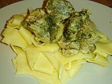 Fot. sebek, Kurczakowe zawijasy ze szpinakiem z pappardelle