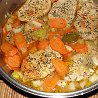 Schab w jarzynach na obiad