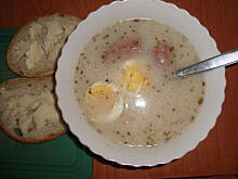 Fot. kokarda, Żur na zakwasie + biała kiełbasa+ jaja