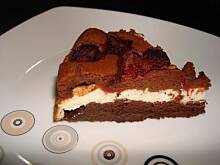 Fot. issima, Sernikobrownies z malinami