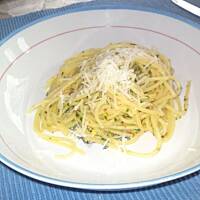 Spagetti all'aglio olio e peperoncino( czosnek, oliwa i chili)