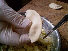 Fot. halinkaaa, Pierogi z bialą kapustą i twarogiem