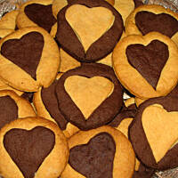 Maślane ciasteczka dwukolorowe