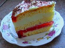 Fot. niebieska-różyczka, Torcik cytrynowo-migdałowy z łatką