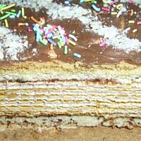 Placek orzechowo czekoladowy z waflami