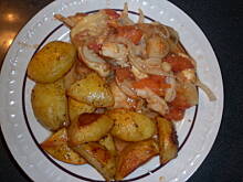 Fot. ulciapulcia, ryba zapiekana  z pieczonymi ziemniaczkami