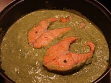 Fot. afioleq, łosoś w zielonym sosie