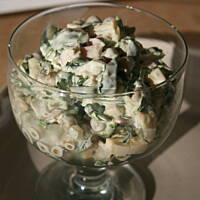 Szpinakowo groszkowa sałatka kasiuli