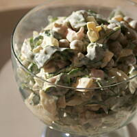 Szpinakowo groszkowa sałatka kasiuli