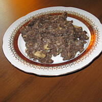 Kaszanka z cebulą i jabłkiem