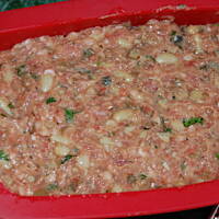 Klops domowy z indyka z pieczarkami i białą fasolą wg diety South Beach