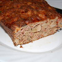 Klops domowy z indyka z pieczarkami i białą fasolą wg diety South Beach