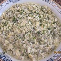 Sałatka z fasolki szparagowej.