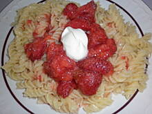 Fot. ulciapulcia, Makaron z truskawkami wspomnienie lata :)