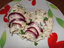 Fot. irba, Surówka z selera, z czerwoną cebulą