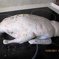 Kaczka faszerowana ziemniakami i wędzonym boczkiem