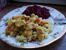 Fot. niebieska-różyczka, Pierś z kurczaka w sosie z warzywami i groszkiem