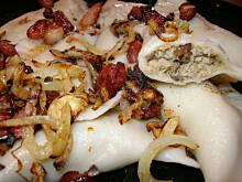 Fot. olusia23, Pierogi z mięsem kapustą i pieczarkami na bogato:)